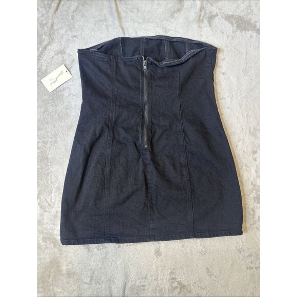 Universal Thread Denim Corset Tube Top Women’s Size Medium Strapless Bustier 12 - Picture 9 of 10